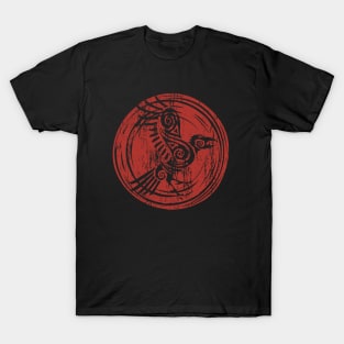 Distressed Raven - Viking Mythology Design T-Shirt